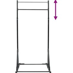 vidaXL Optrekstang Station Zwart 100,5 x 102 x 234,5 cm