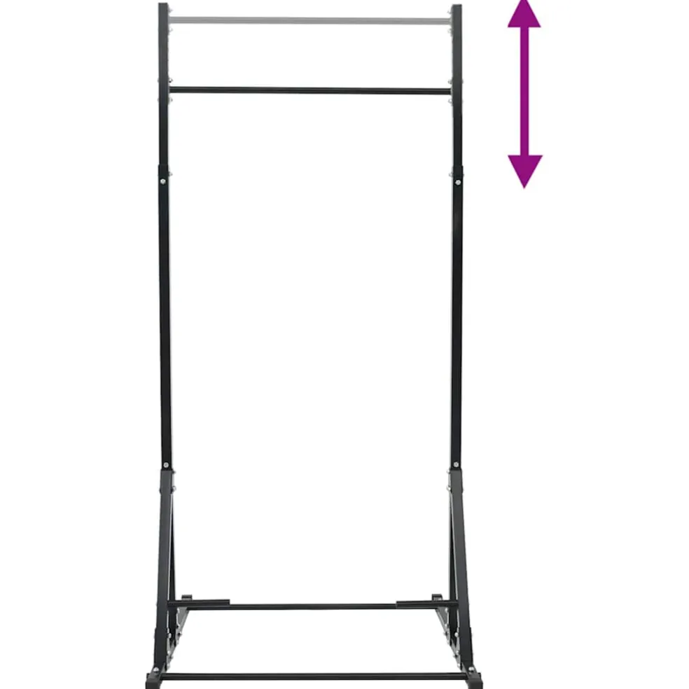 vidaXL Optrekstang Station Zwart 100,5 x 102 x 234,5 cm