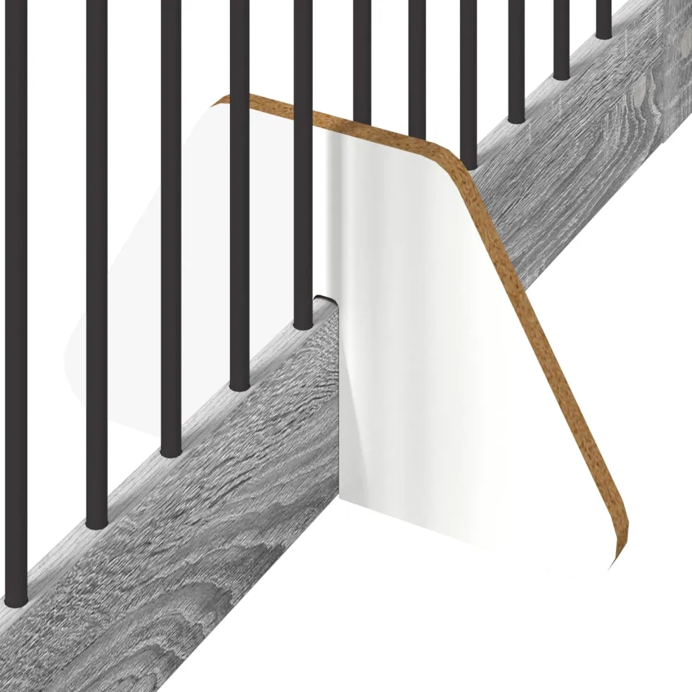 vidaXL Opvouwbaar hondenhek met standaards 2 st Grijs Sonoma 200,5 cm