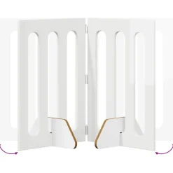 vidaXL Opvouwbaar huisdierhek 2 st Hoogglans Wit 100,5 x 38 x 70 cm