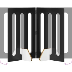 vidaXL Opvouwbaar huisdierhek 2 st Zwart eiken 100,5 x 38 x 70 cm