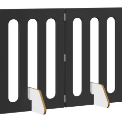 vidaXL Opvouwbaar huisdierhek 2 st Zwart eiken 100,5 x 38 x 70 cm