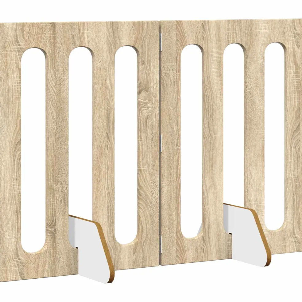 vidaXL Opvouwbaar huisdierhek 2 st Sonoma Eiken 100,5 x 38 x 70 cm