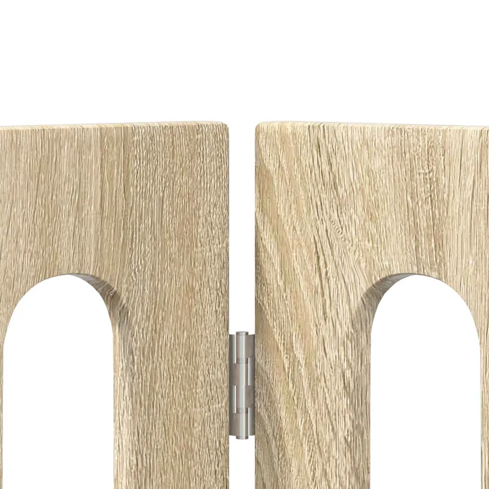vidaXL Opvouwbaar huisdierhek 2 st Sonoma Eiken 100,5 x 38 x 70 cm