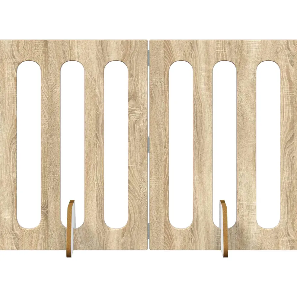 vidaXL Opvouwbaar huisdierhek 2 st Sonoma Eiken 100,5 x 38 x 70 cm
