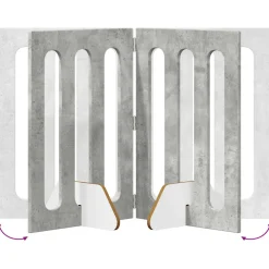vidaXL Opvouwbaar huisdierhek 2 st Betongrijs 100,5 x 38 x 70 cm
