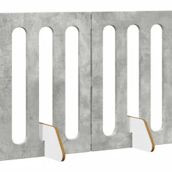 vidaXL Opvouwbaar huisdierhek 2 st Betongrijs 100,5 x 38 x 70 cm