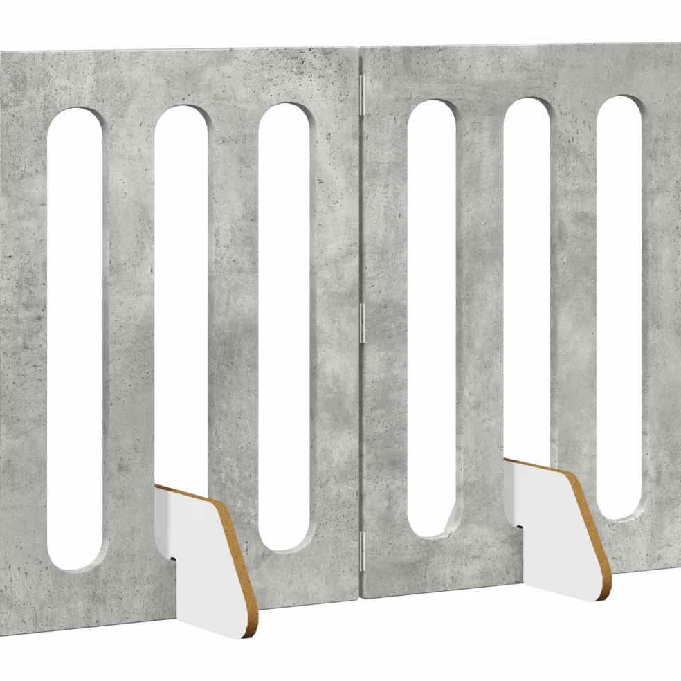 vidaXL Opvouwbaar huisdierhek 2 st Betongrijs 100,5 x 38 x 70 cm