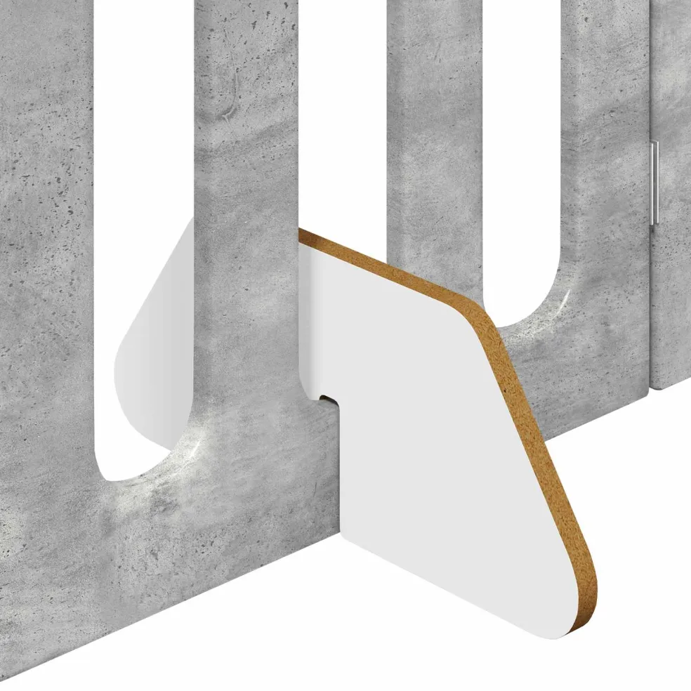 vidaXL Opvouwbaar huisdierhek 2 st Betongrijs 100,5 x 38 x 70 cm