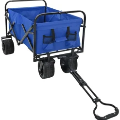 vidaXL Opvouwbare boodschappentrolley 89 x 63 x 96 cm Blauw 200 kg
