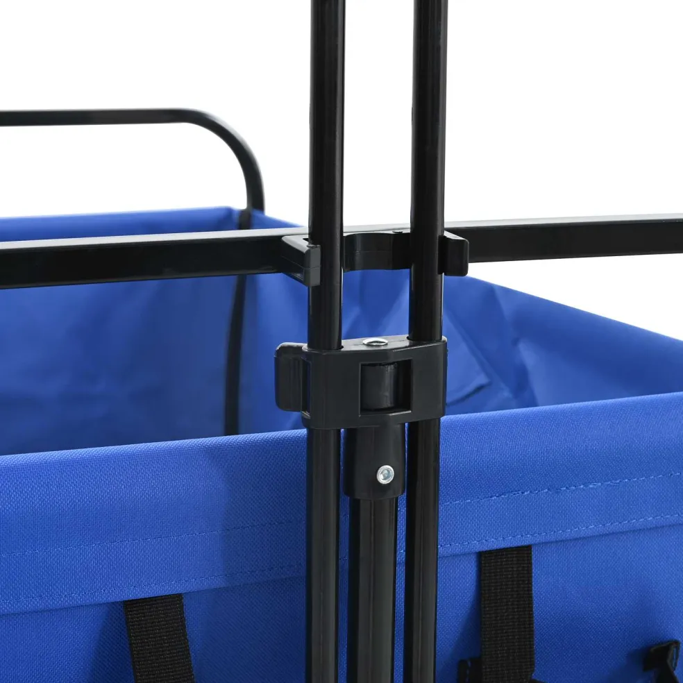 vidaXL Opvouwbare boodschappentrolley 89 x 63 x 96 cm Blauw 200 kg