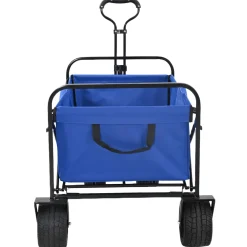 vidaXL Opvouwbare boodschappentrolley 89 x 63 x 96 cm Blauw 200 kg