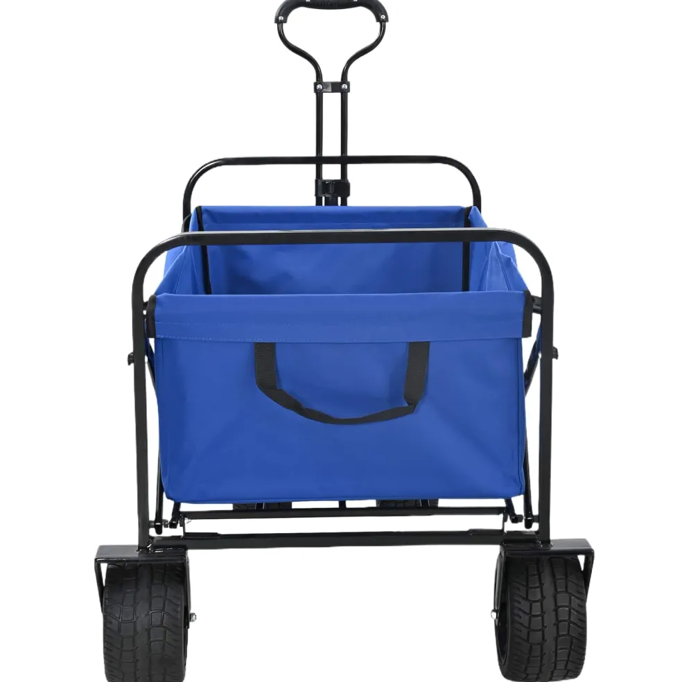 vidaXL Opvouwbare boodschappentrolley 89 x 63 x 96 cm Blauw 200 kg
