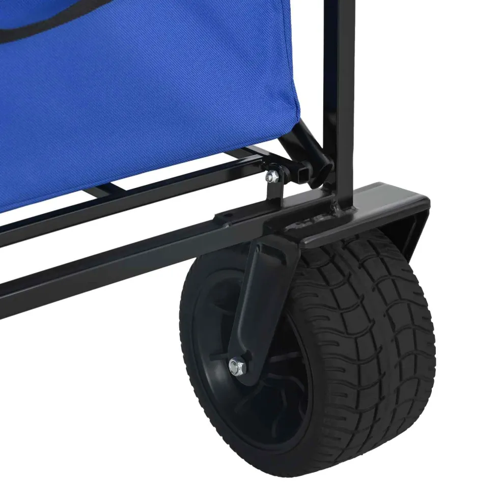 vidaXL Opvouwbare boodschappentrolley 89 x 63 x 96 cm Blauw 200 kg