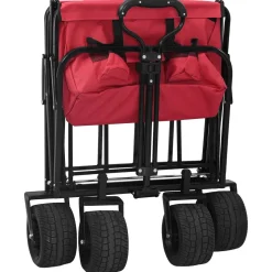 vidaXL Opvouwbare boodschappentrolley 89 x 63 x 96 cm Rood 200 kg