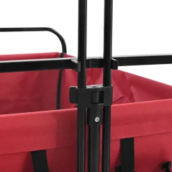 vidaXL Opvouwbare boodschappentrolley 89 x 63 x 96 cm Rood 200 kg