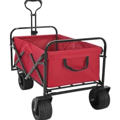 vidaXL Opvouwbare boodschappentrolley 89 x 63 x 96 cm Rood 200 kg