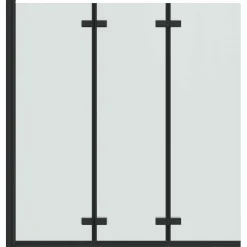 vidaXL Opvouwbare Douchewand Zwart 130 x 138 cm ESG-glas en aluminium