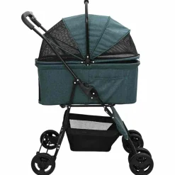 vidaXL Opvouwbare Huisdierenwagen Groen 81 x 47 x 99 cm Polyester