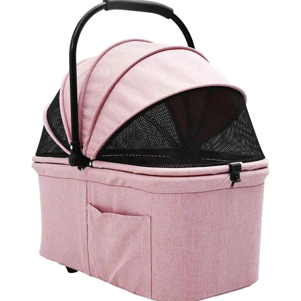 vidaXL Opvouwbare Huisdierenwagen Roze 78 x 54 x 101 cm Polyester