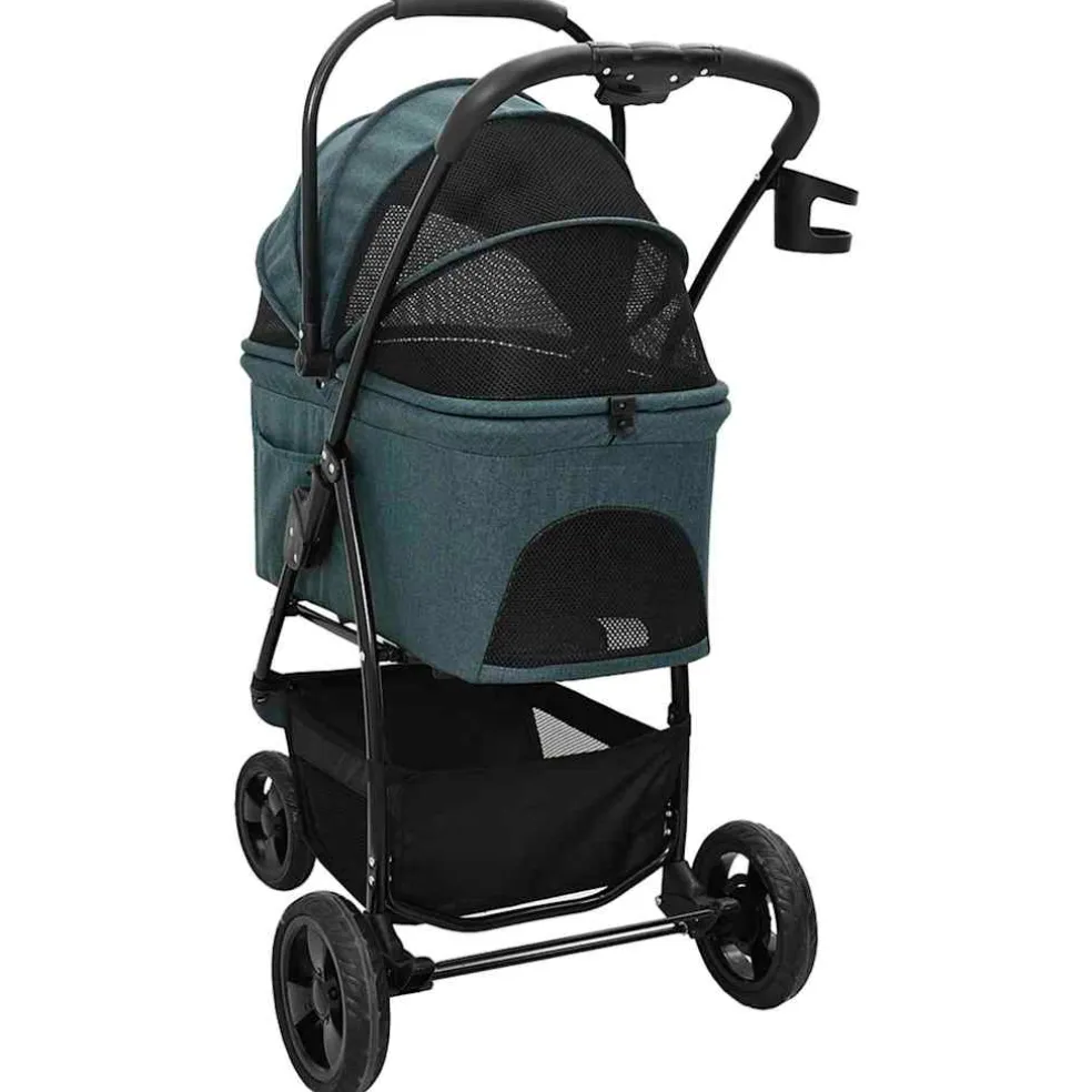 vidaXL Opvouwbare Huisdierenwagen Groen 78 x 54 x 101 cm Polyester