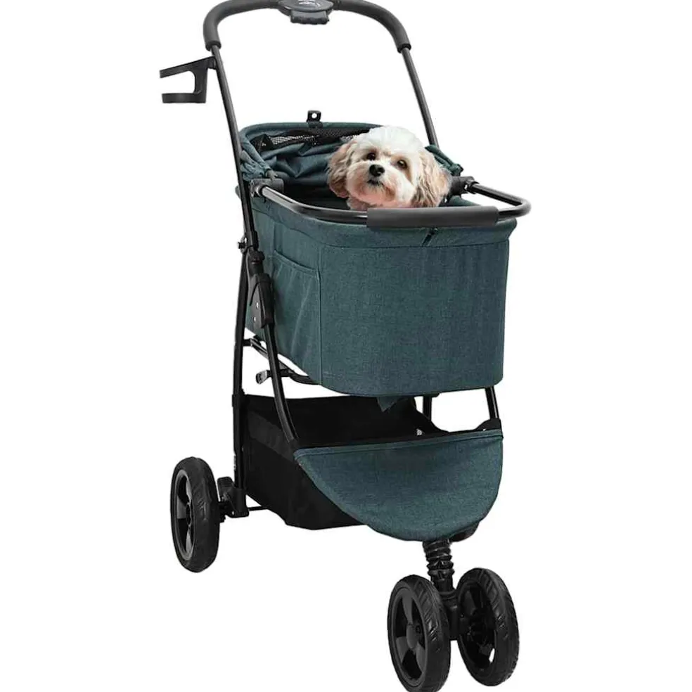 vidaXL Opvouwbare Huisdierenwagen Groen 78 x 54 x 101 cm Polyester