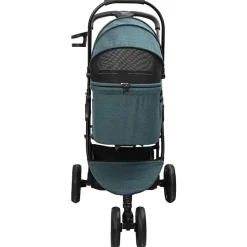 vidaXL Opvouwbare Huisdierenwagen Groen 78 x 54 x 101 cm Polyester
