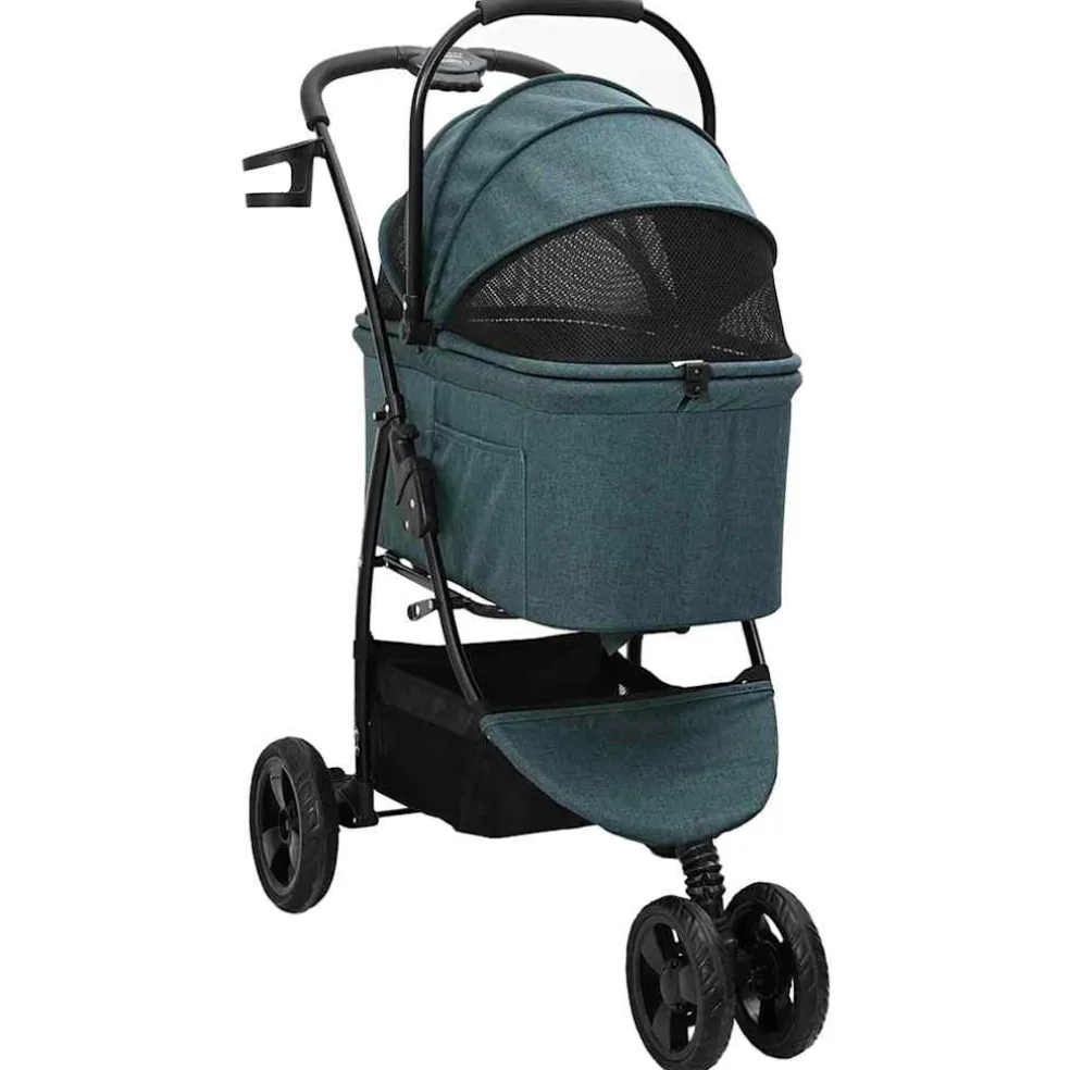 vidaXL Opvouwbare Huisdierenwagen Groen 78 x 54 x 101 cm Polyester