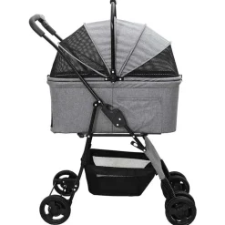 vidaXL Opvouwbare Huisdierenwagen Zwart 81 x 47 x 99 cm Polyester