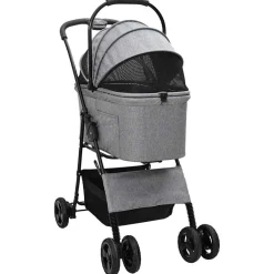vidaXL Opvouwbare Huisdierenwagen Zwart 81 x 47 x 99 cm Polyester