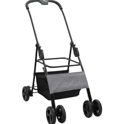 vidaXL Opvouwbare Huisdierenwagen Zwart 81 x 47 x 99 cm Polyester