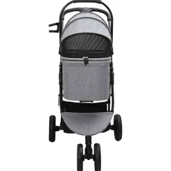 vidaXL Opvouwbare Huisdierenwagen Grijs 78 x 54 x 101 cm Polyester