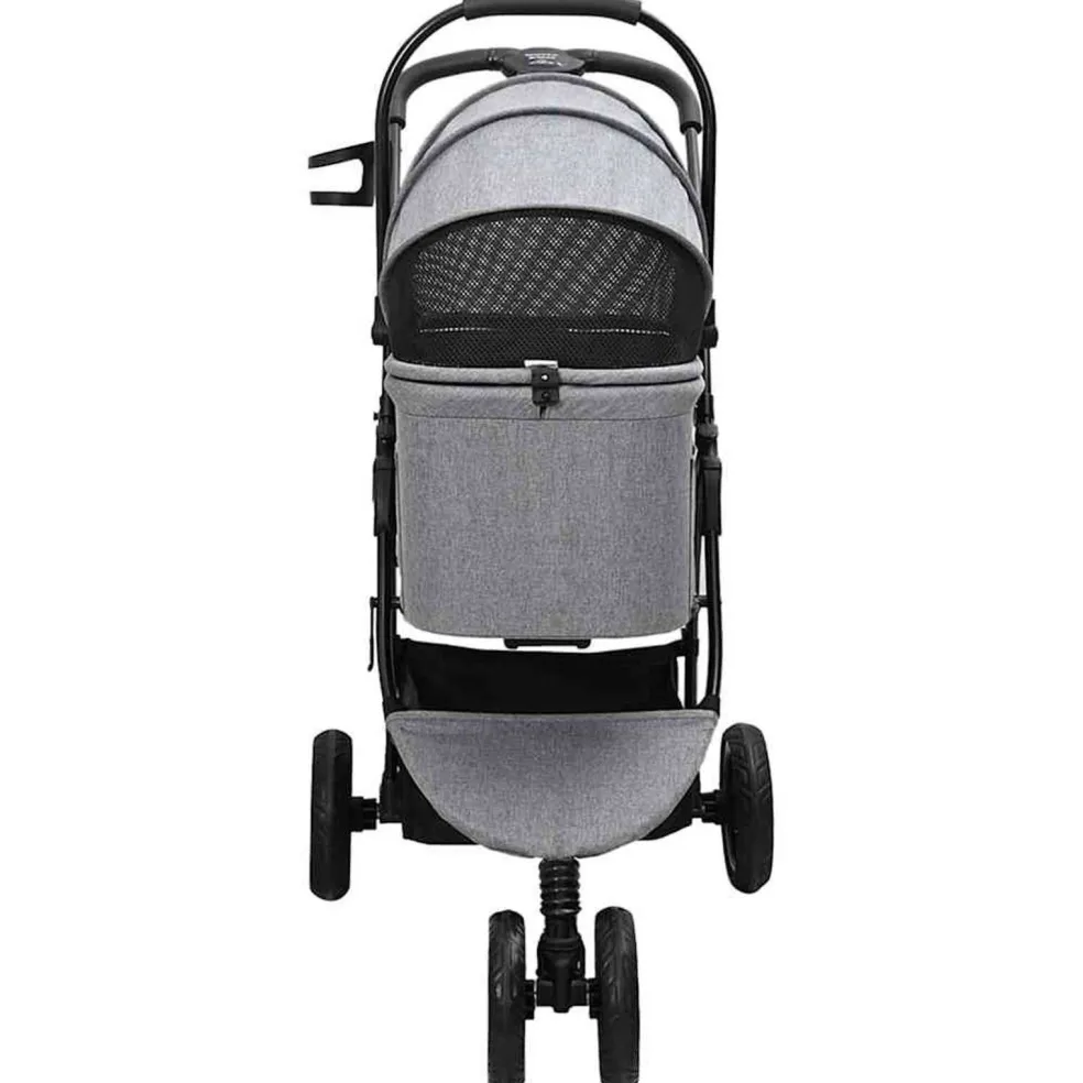 vidaXL Opvouwbare Huisdierenwagen Grijs 78 x 54 x 101 cm Polyester