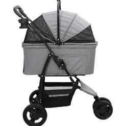 vidaXL Opvouwbare Huisdierenwagen Grijs 78 x 54 x 101 cm Polyester