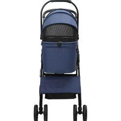 vidaXL Opvouwbare Huisdierenwagen Blauw 81 x 47 x 99 cm Polyester