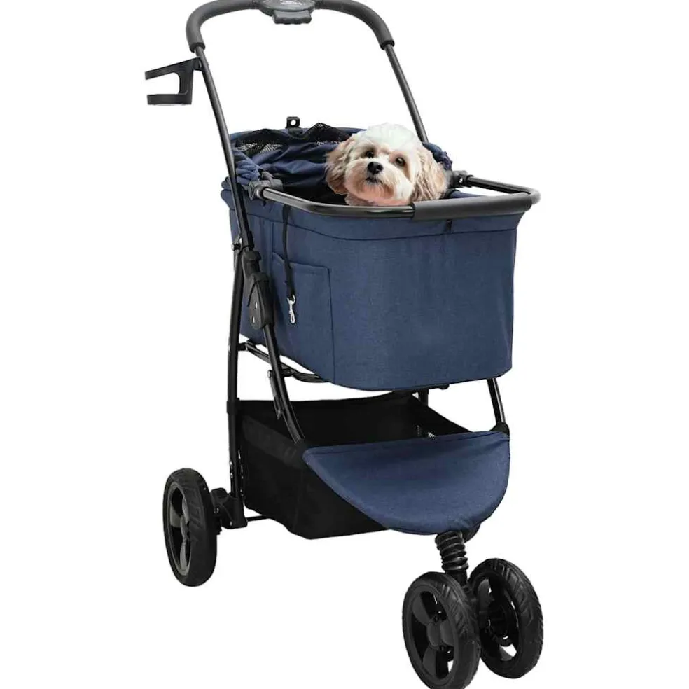 vidaXL Opvouwbare Huisdierenwagen Blauw 78 x 54 x 101 cm Polyester