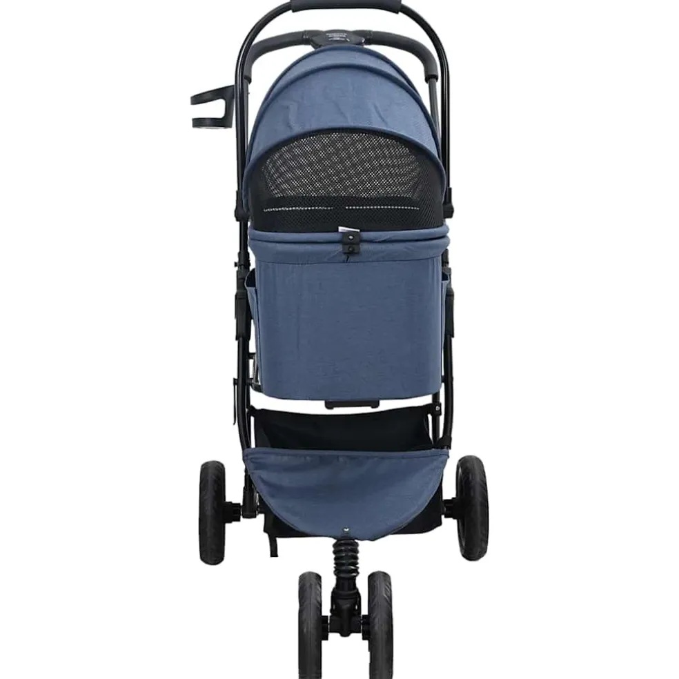 vidaXL Opvouwbare Huisdierenwagen Blauw 78 x 54 x 101 cm Polyester