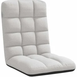 vidaXL Opvouwbare vloerstoel 71x51x62 cm stof wolkengrijs