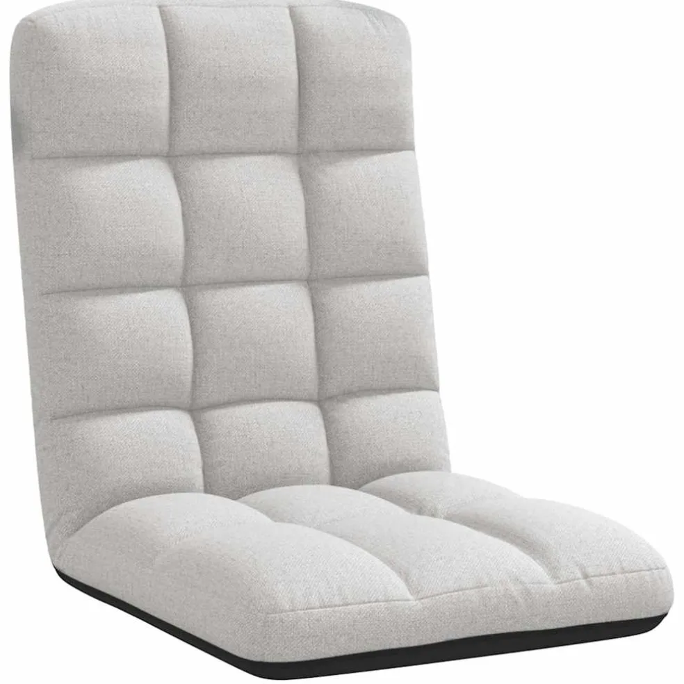 vidaXL Opvouwbare vloerstoel 71x51x62 cm stof wolkengrijs