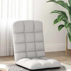 vidaXL Opvouwbare vloerstoel 71x51x62 cm stof wolkengrijs