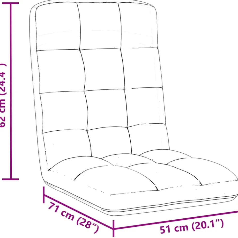 vidaXL Opvouwbare vloerstoel 71x51x62 cm stof wolkengrijs
