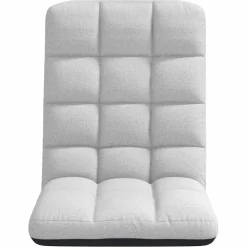 vidaXL Opvouwbare vloerstoel 71x51x62 cm stof wolkengrijs