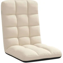 vidaXL Opvouwbare vloerstoel linnen 71x51x62 cm