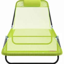 vidaXL Opvouwbare zonnebed Groen 182 x 55 x 85,5 cm Textileen