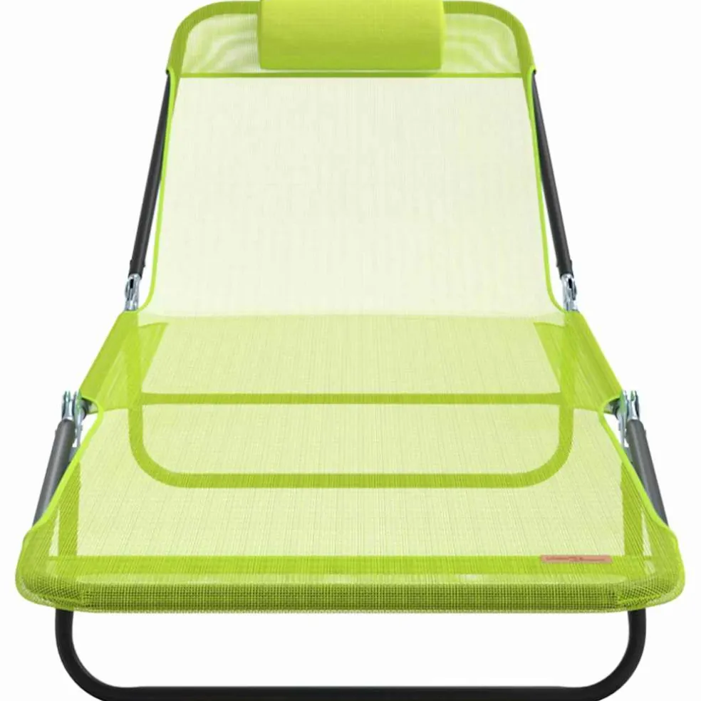 vidaXL Opvouwbare zonnebed Groen 182 x 55 x 85,5 cm Textileen