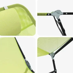 vidaXL Opvouwbare zonnebed Groen 182 x 55 x 85,5 cm Textileen