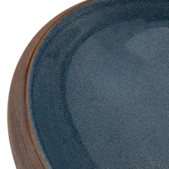 vidaXL Opzetwasbak ovaal 59x40x15 cm keramiek bruin en blauw