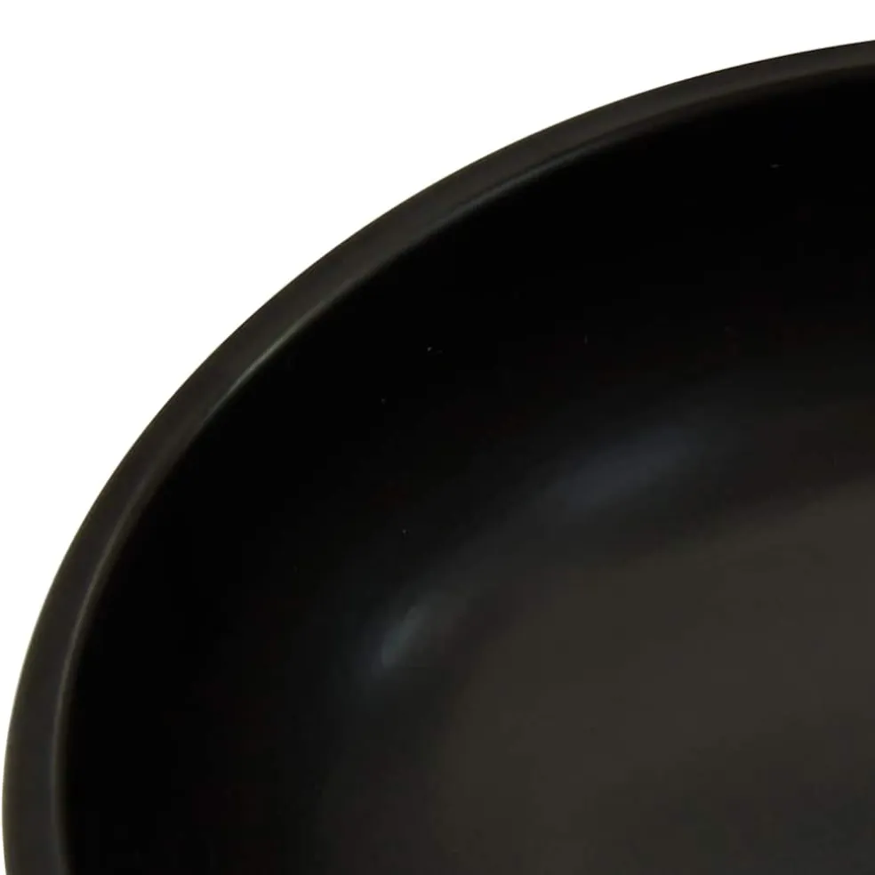 vidaXL Opzetwasbak rond Φ41x14 cm keramiek zwart en blauw