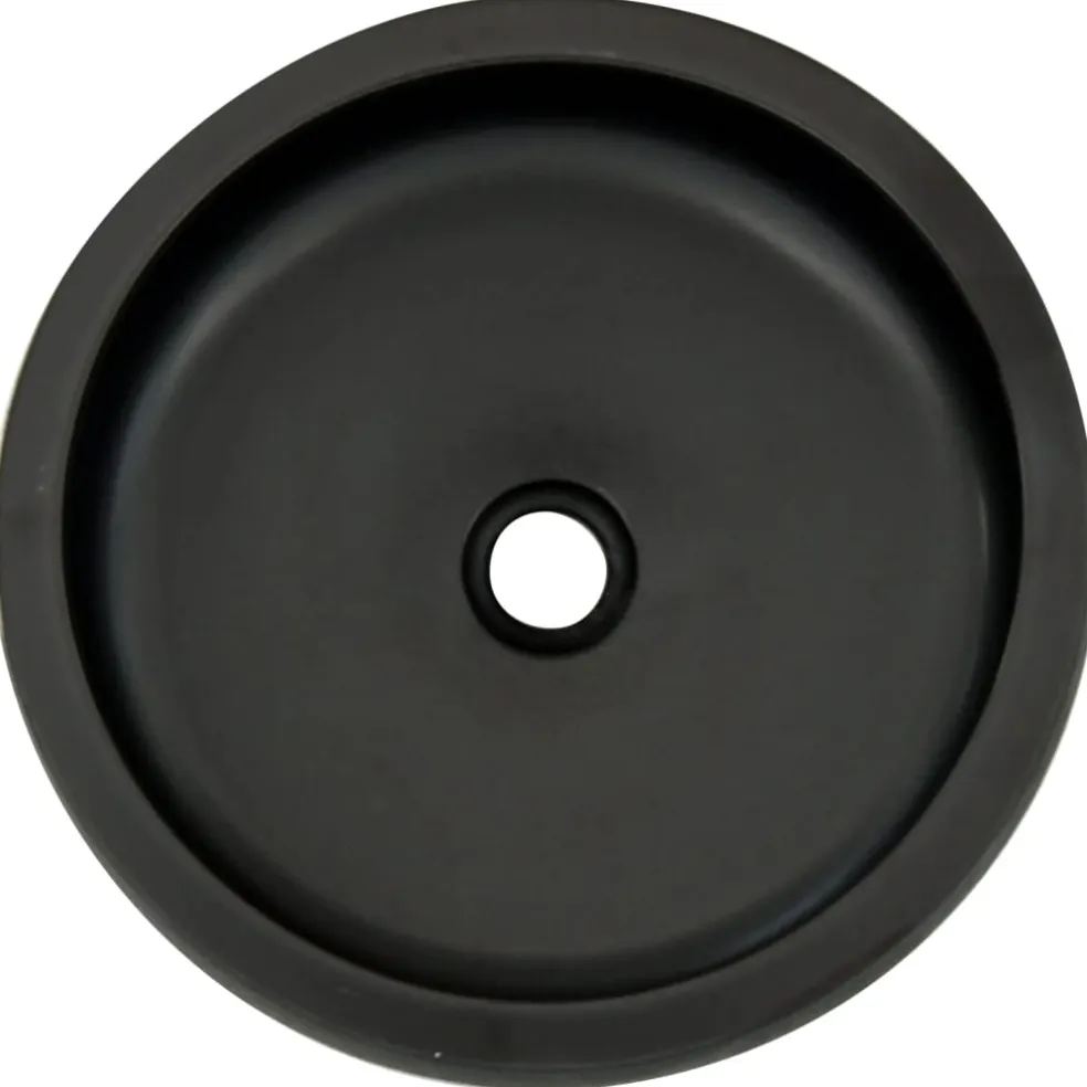 vidaXL Opzetwasbak rond Φ41x14 cm keramiek zwart en bruin