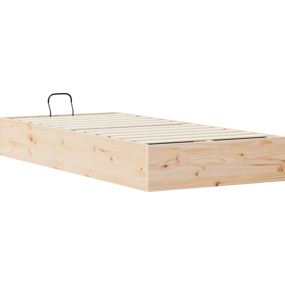 vidaXL Ottoman Bedframe met Opslag Naturel 72 x 190 cm